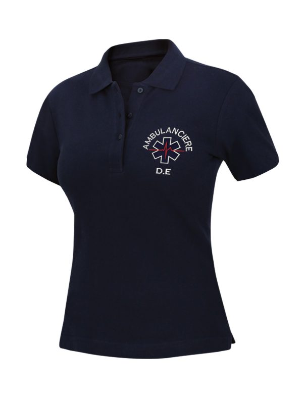 Polo ambulancière BASIC femme marine - POL0002