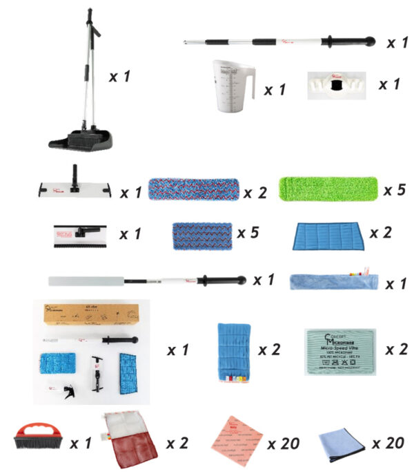 KIT Professionnel de nettoyage et de désinfection des ambulances sans chariot