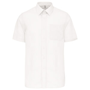 Chemise popeline polycoton manches courtes entretien facile homme
